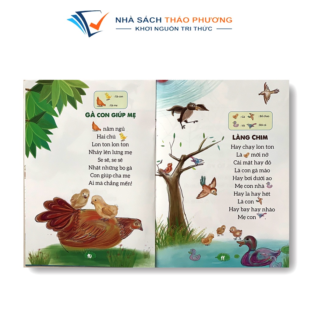Sách - Đồng dao theo chủ điểm phù hợp cho bé từ 1-6 tuổi (Bộ 6 cuốn)
