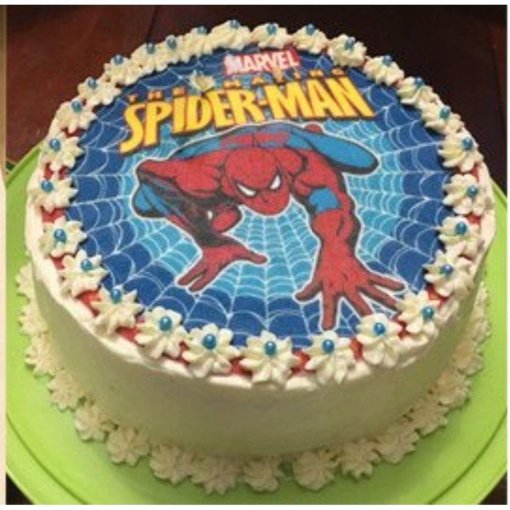 Giấy gạo in hình Spiderman - siêu nhân nhện (1 xấp 5 tờ)