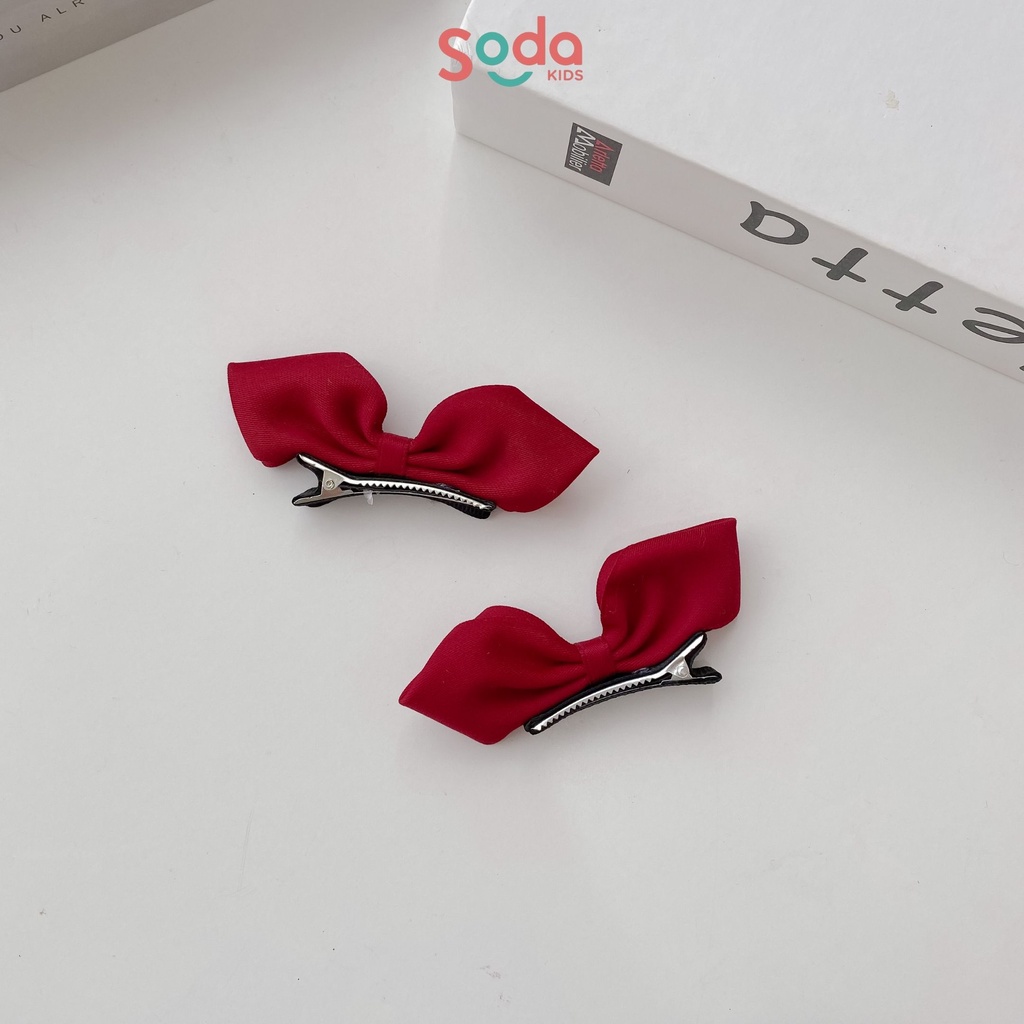 Sét 2 kẹp nơ đứng trơn (Ảnh thật)