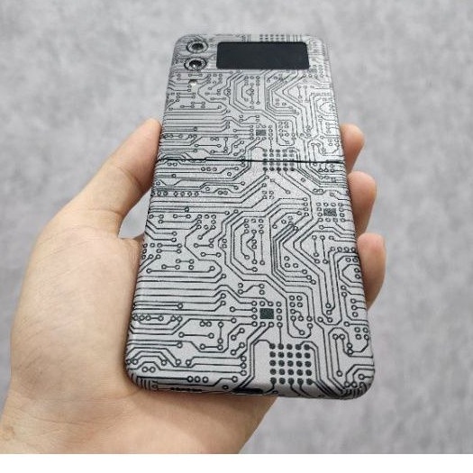 Dán Skin 3M Full viền vân Mạch điện cho galaxy  Z Flip 1 2 3