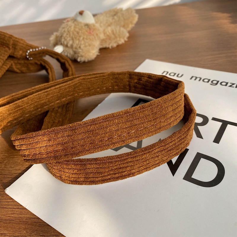 Túi Xách Nữ Vải Nhung Kẻ Màu Sắc Retro