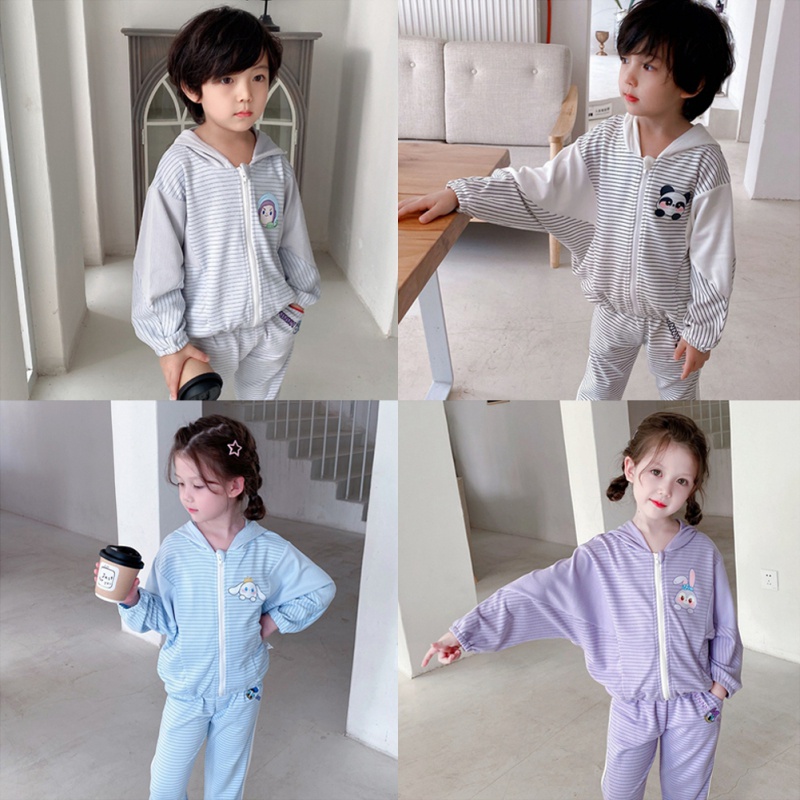Áo Khoác Khóa Kéo In Họa Tiết Hoạt Hình Phong Cách Hàn Quốc Cho Bé