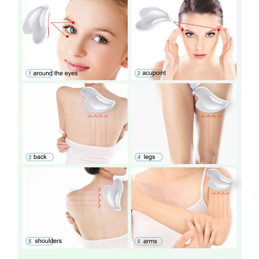 Đá mã não cạo mát xa cổ/ mắt/ mặt màu trong suốt châm cứu trong spa