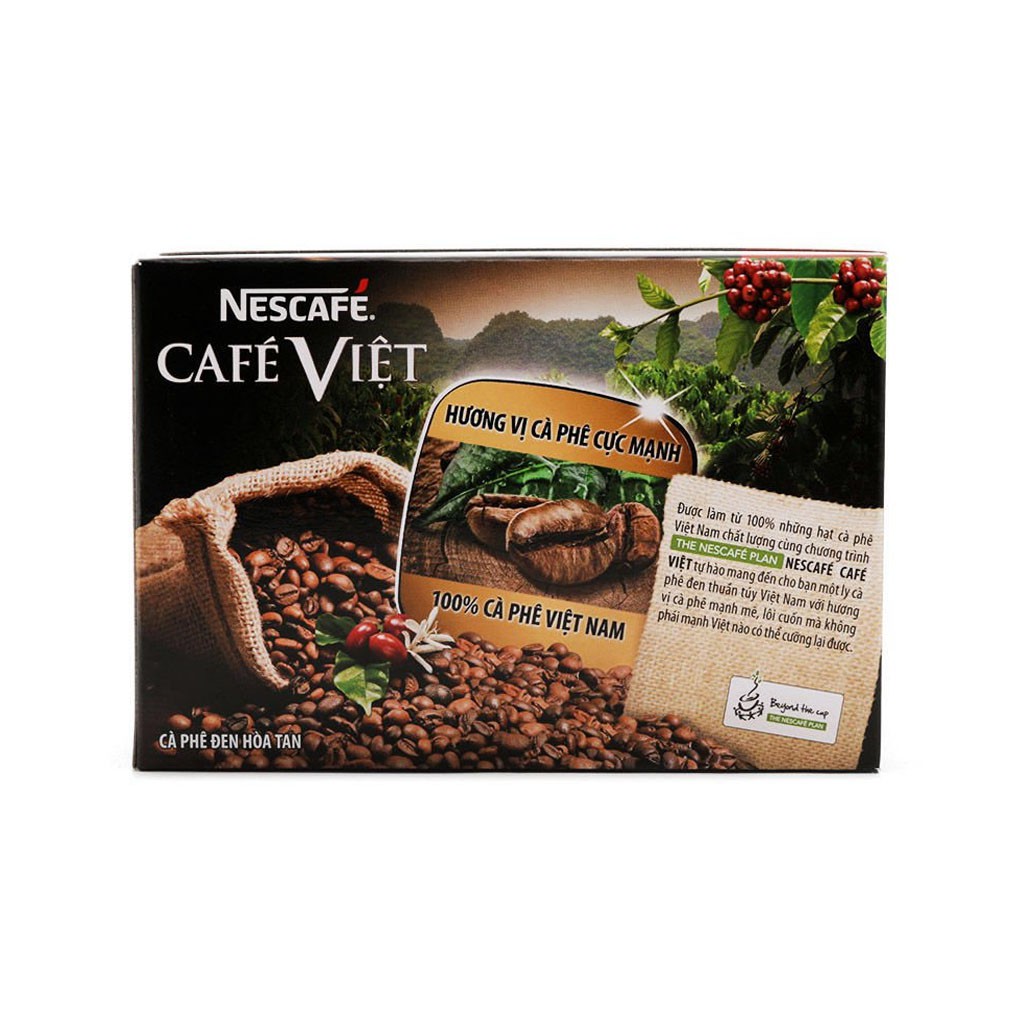 [CHÍNH HÃNG] Cà Phê Đen Hòa Tan Nescafé Café Việt Hộp 240g (15 gói x 16g)