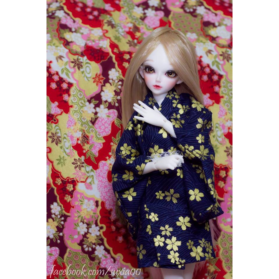 yukata kết hợp chân váy thành waloli bjd