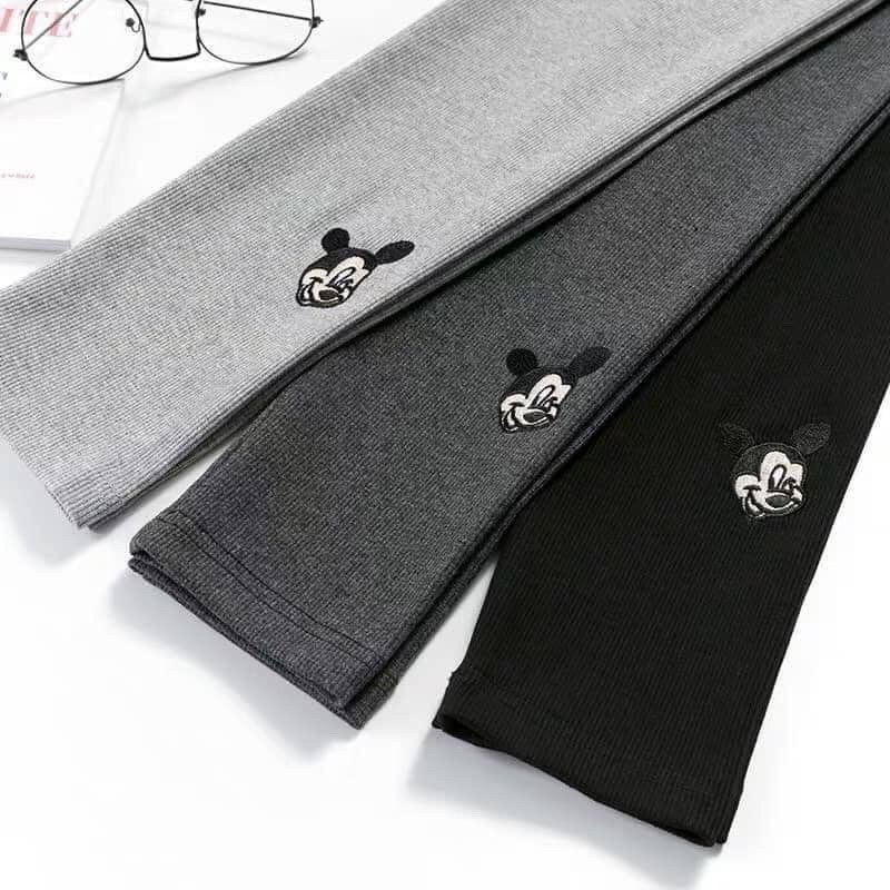 Quần legging len tăm thêu mickey