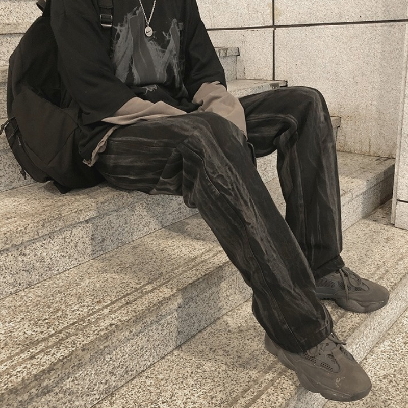 Quần jean dài ống rộng thời trang Hàn Quốc thịnh hành cho nam | BigBuy360 - bigbuy360.vn