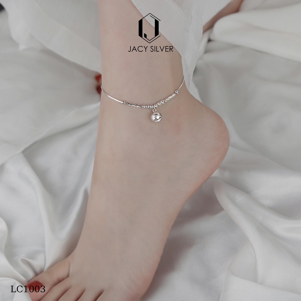 Lắc Chân Bạc 925 Chuông Nhỏ, Vòng Chân Bạc Ý Cho Nữ Jacy Silver LC1003