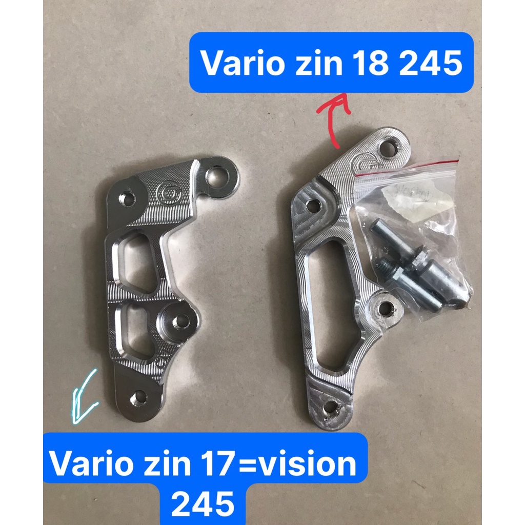 PÁT NHÔM CNC HEO ZIN PHUỘC ZIN VARIO CLICK VÀ VISION 220 245 260MM GẮN ZIN THEO XE KHÔNG CHẾ CHÁO