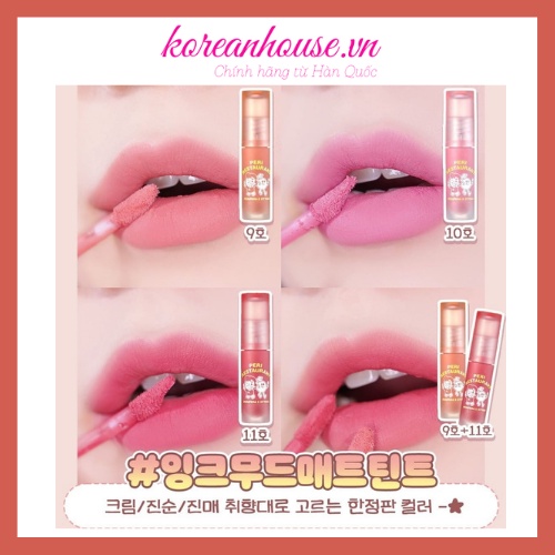 SON LÌ PERIPERA OTTOGI INK MOOD MATTE TINT 4g 3 màu bản giới hạn Peri Restaurant 2022