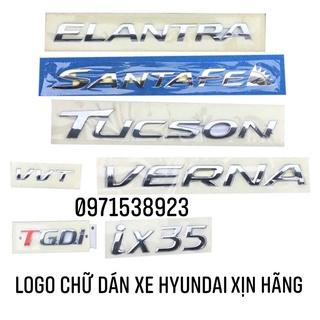logo ELANTRA TUCSON VERNA TGDI VVT IX25 dán thân xe hàng xịn cao cấp