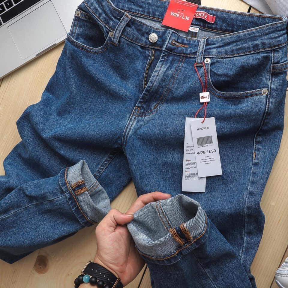Quần jean dài nam chất vải dày dặn, tone màu nguyên bản form slim fit tôn dáng