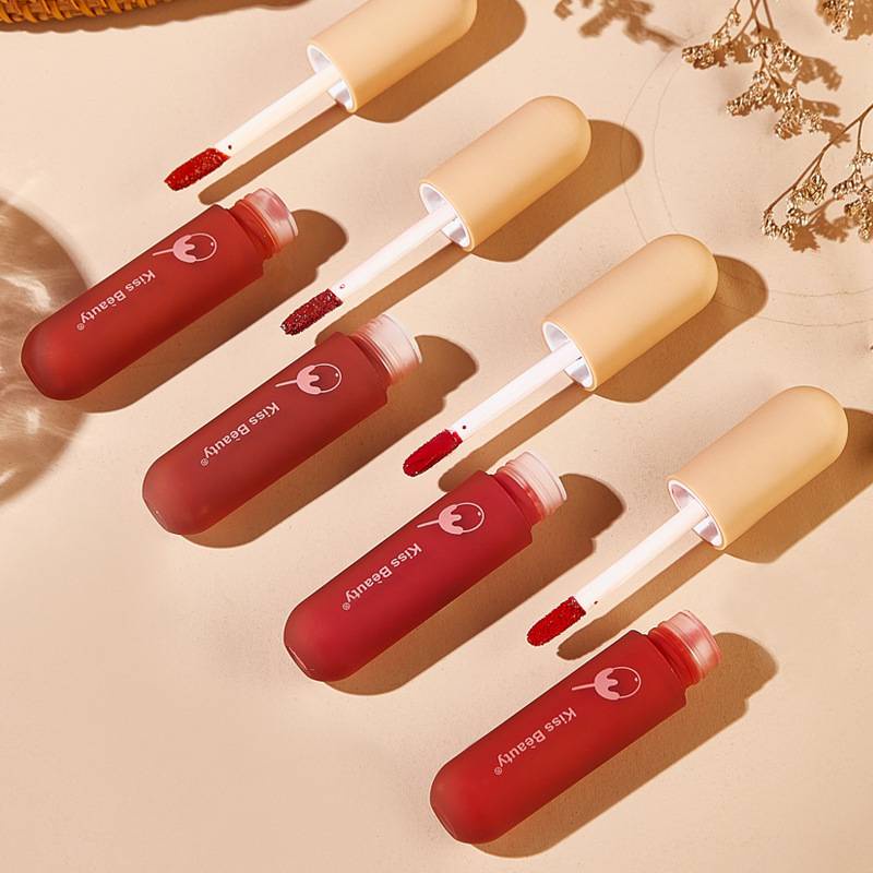 [Hàng mới về] Son Môi Kiss Beauty Dạng Lỏng Màu Lì Mềm Mại Chăm Sóc Môi Cho Nữ