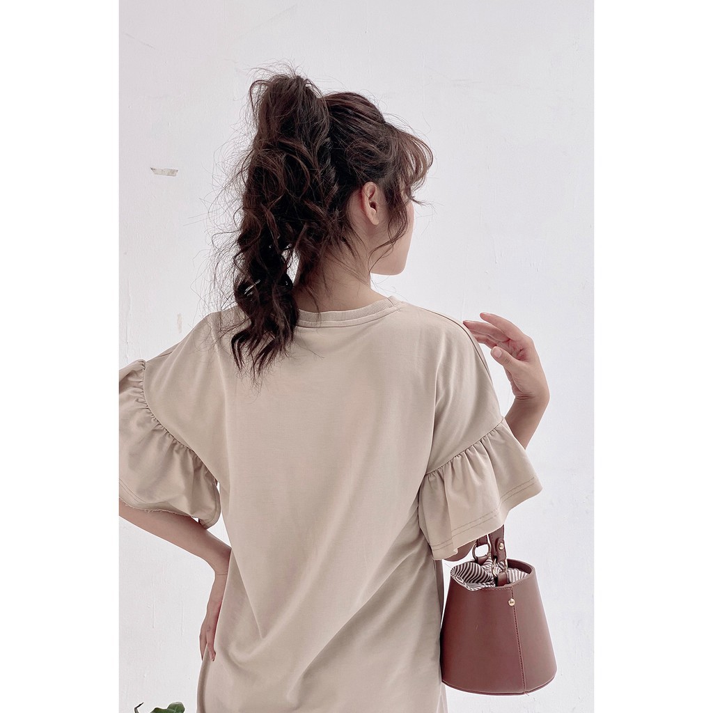 Đầm thun ngắn tay xòe vai chồm - 20Again | BigBuy360 - bigbuy360.vn