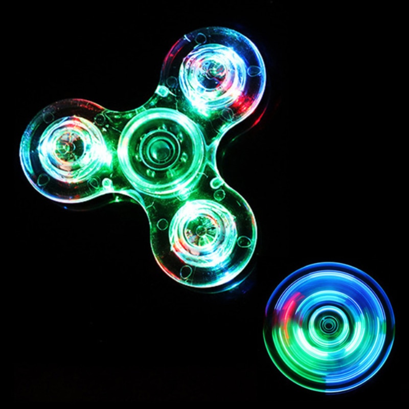 Con Quay Đồ Chơi Fidget Spinner Edc + Đèn Led Giúp Giảm Stress