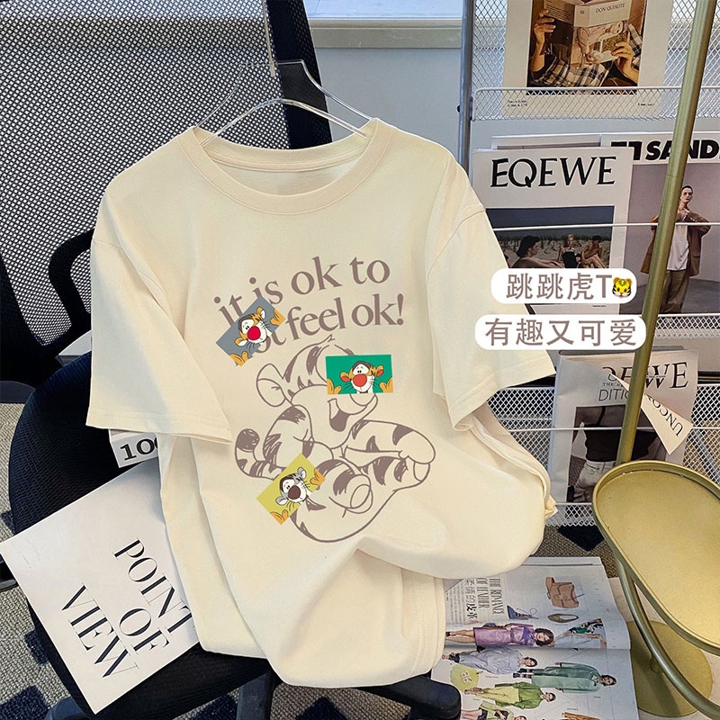 Áo Thun HIIXIIVI Tay Ngắn Cổ Tròn In Chữ Sunset 2022 100% cotton Phong Cách Hàn Quốc Thời Trang Mùa Hè Cho Nữ