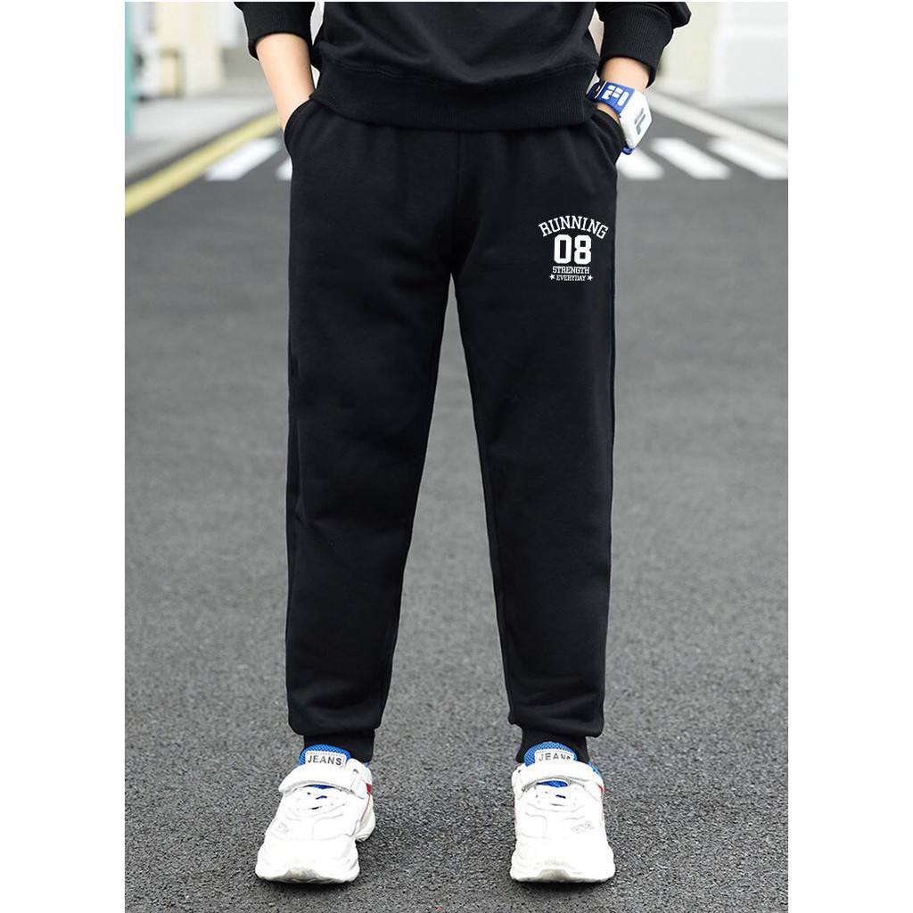Quần nỉ da cá thu đông &quot;RUN 08&quot; 14-45kg cho bé trai 4-14 tuổi. Năng động. Vải dày dặn, ấm áp. B35
