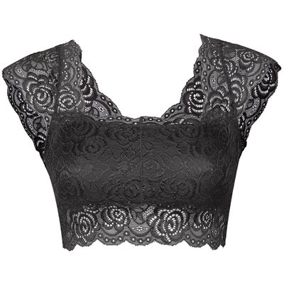 Áo lót nữ - Áo Bra Không Gọng Ren Dây To Bản Dáng Croptop Mặc Đi Biển Đi Chơi BR028