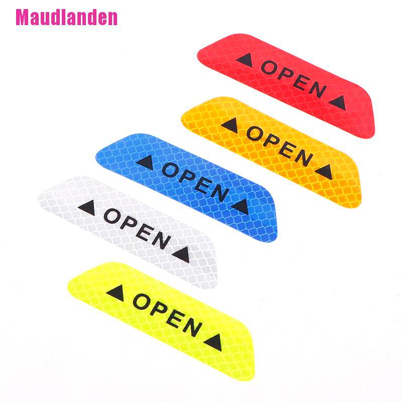 Bộ 4 Miếng Dán Phản Quang Cảnh Báo An Toàn Cho Cửa Xe Hơi
