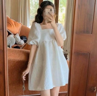ĐẦM BABYDOLL GẤM TRẮNG NƠ LƯNG