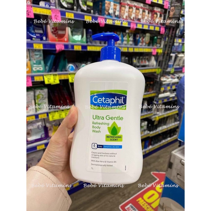 Sữa tắm Cetaphil Ultra Gentle Refreshing Body Wash 1 Lít | Bebé Vitamins