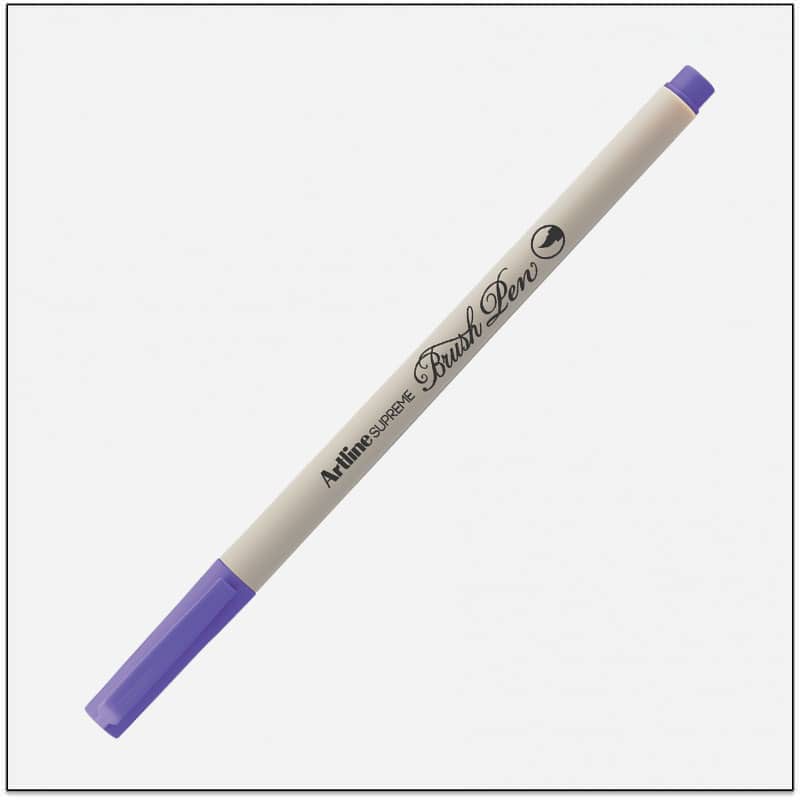 Combo 4 bút lông đầu cọ viết calligraphy Artline Supreme Brush EPFS-F - UP.PENS Collection - Purple Colors 1