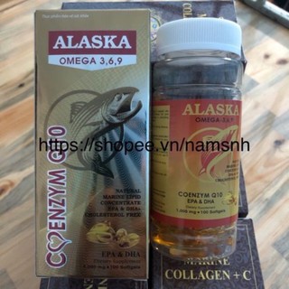 Dầu Cá Alaska Omega 369 Hộp 100 viên - Bổ Não, Tăng Cường Thị Lực, Giảm Nguy Cơ Mắc Bệnh Tim Mạch