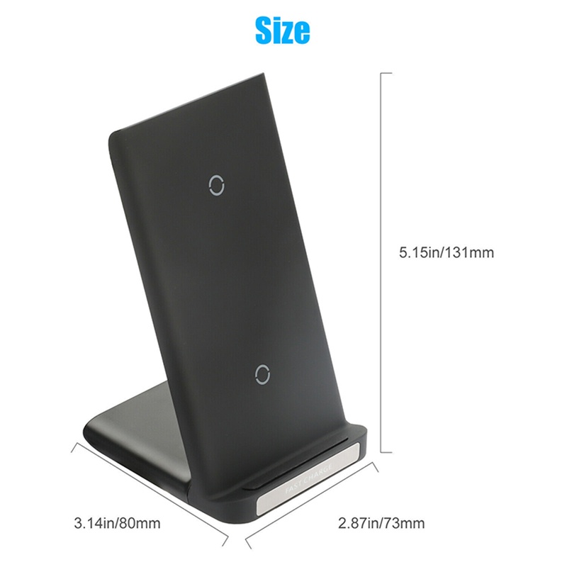 Dock Sạc Nhanh Không Dây Qi 20W Cho Samsung S10 iPhone 11 ☆Bjfranchisesky