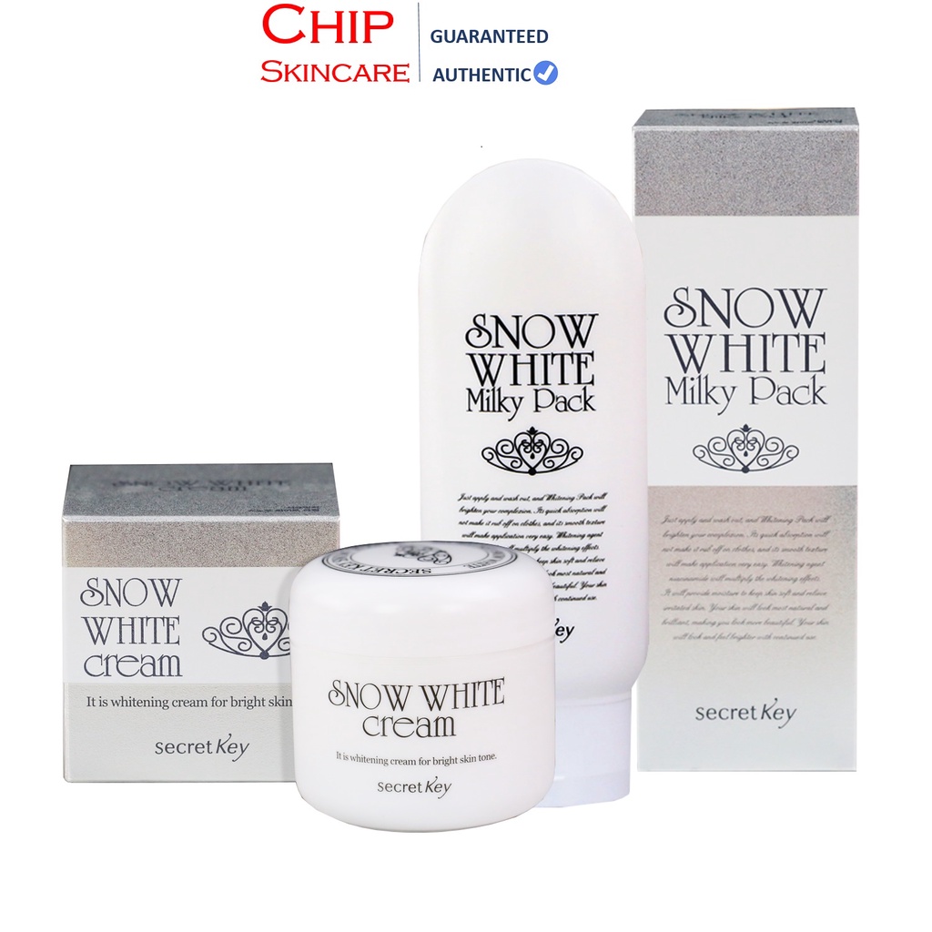 Bộ Hai Sản Phẩm Trắng Da Toàn Thân Snow White Secret Key Hàn Quốc