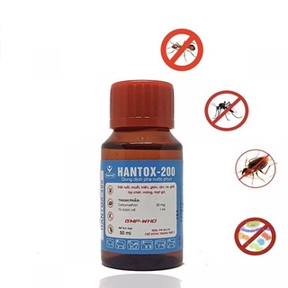 Hantox 200 loại 50ml diệt côn trùng , muỗi, gián, kiến, ruồi, bọ chét...