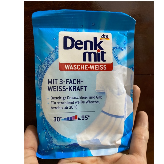 Bột tẩy trắng quần áo an toàn và hiệu quả của hãng Denkmit