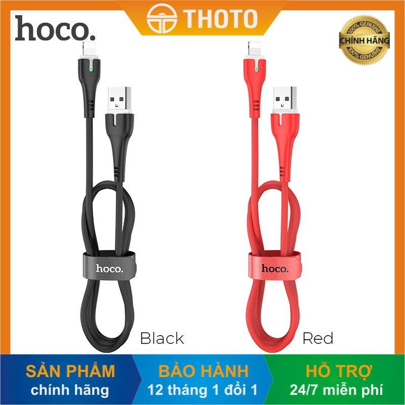 [Thoto Shop] Cáp sạc nhanh HOCO X45 dài 1m chân Lightning/ Micro/ Type-C có đèn LED báo sạc - Hàng chính hãng