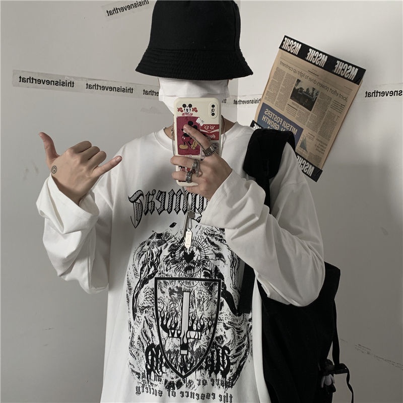 Áo Thun Tay Dài Phong Cách Hip Hop Thời Trang Hàn Quốc Mới