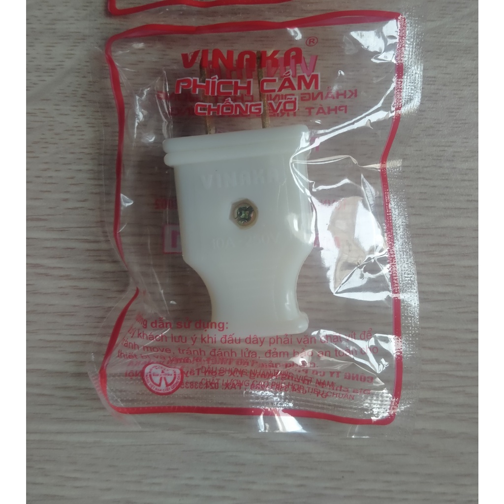 Phích Cắm Chân Dẹt 10A, Phích Cắm Âm 10A Vinaka