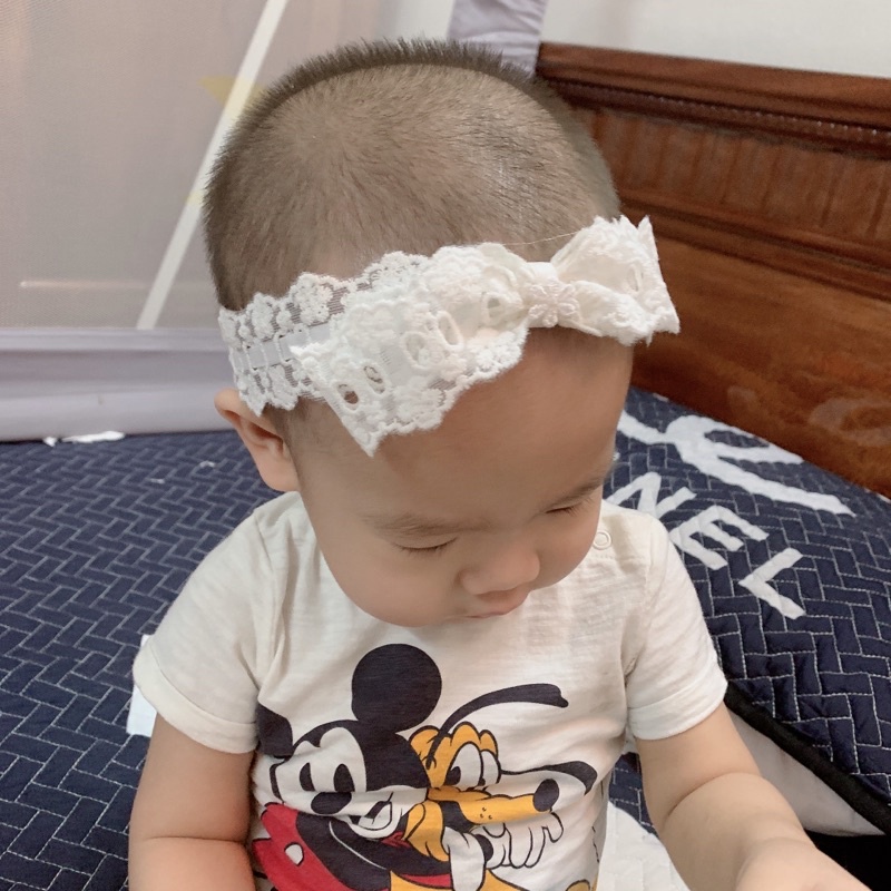 Turban ren mềm thắt nơ xinh xắn cho bé yêu