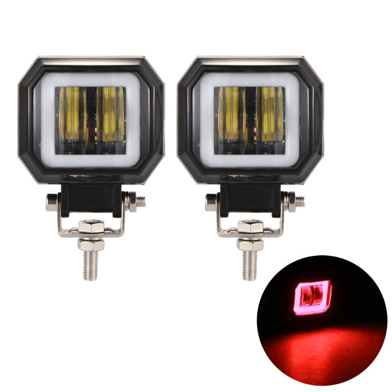 Set 2 Thanh Đèn LED Sương Mù Hình Vuông 40W Dành Cho Ô Tô / Xe Tải / Tàu Thuyền