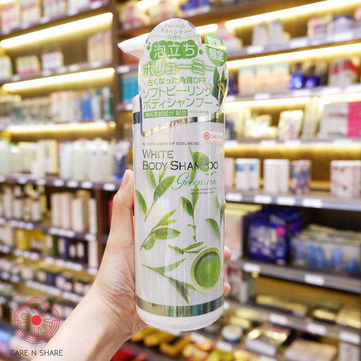 Sữa tắm Manis White Body Shampoo Green Tea 450ml chiết xuất từ lá trà xanh