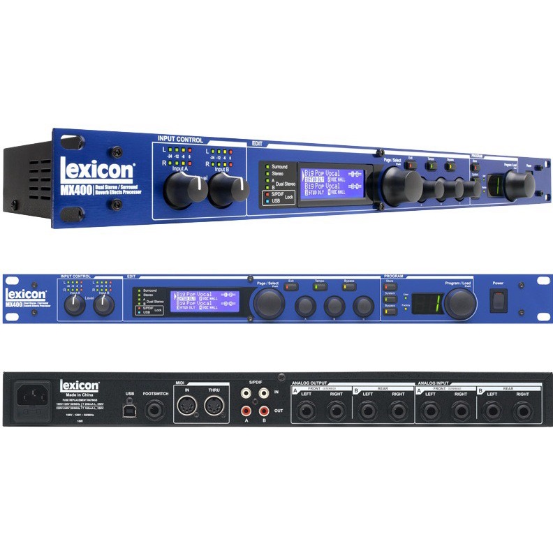 Effect rời Lexicon MX400 Bộ Xử Lý Hiệu Ứng âm Thanh 4 Kênh Tạo Vang Reverb Echo Chuyên Nghiệp