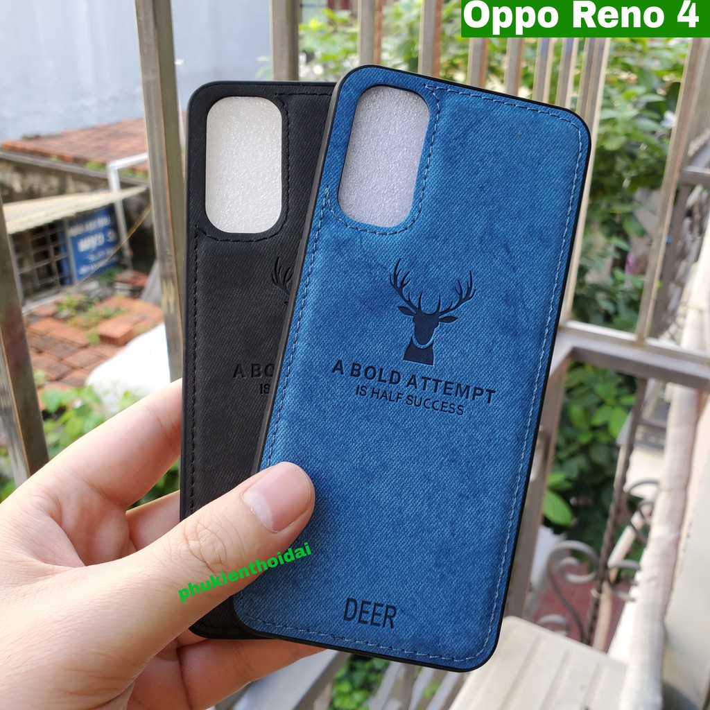Ốp lưng Oppo Reno 4  chống sốc đầu hươu thời trang cao cấp