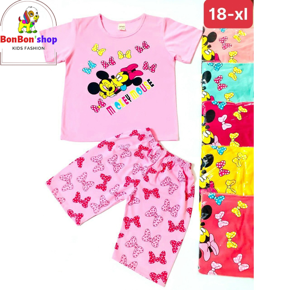 Bộ Đồ Lửng bé gái cotton (20-28Kg)chất liệu mềm mịn thoáng mát mẫu ngẫu nhiên