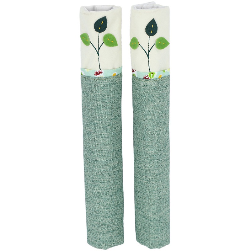 1 Cặp Vỏ Bọc Tay Nắm Cửa Tủ Lạnh Bằng Cotton Hai Tầng Tiện Dụng