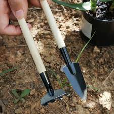 Bộ ba món dụng cụ làm vườn mini xiẻng, quốc, răng cào tiện lợi, trồng cây sen đá xương rồng cây để bàn