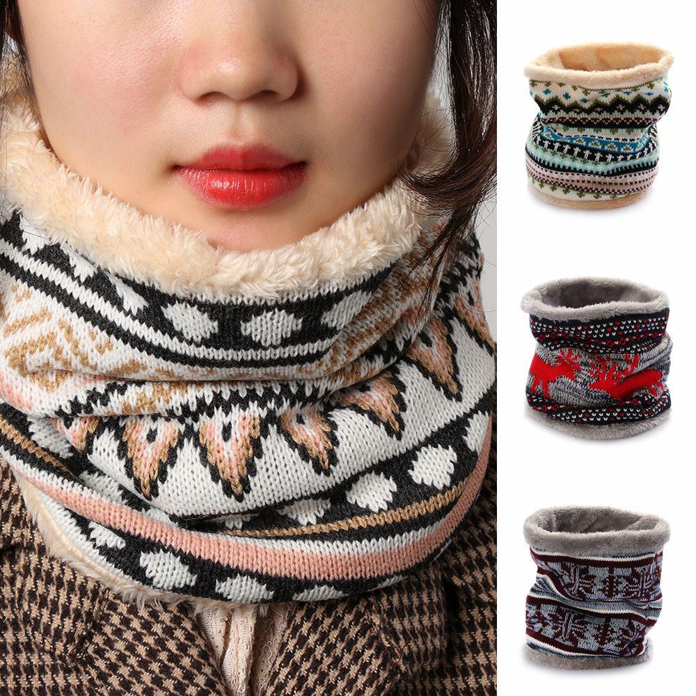 Khăn Choàng Cổ Dệt Kim Unisex Giữ Ấm Mùa Đông