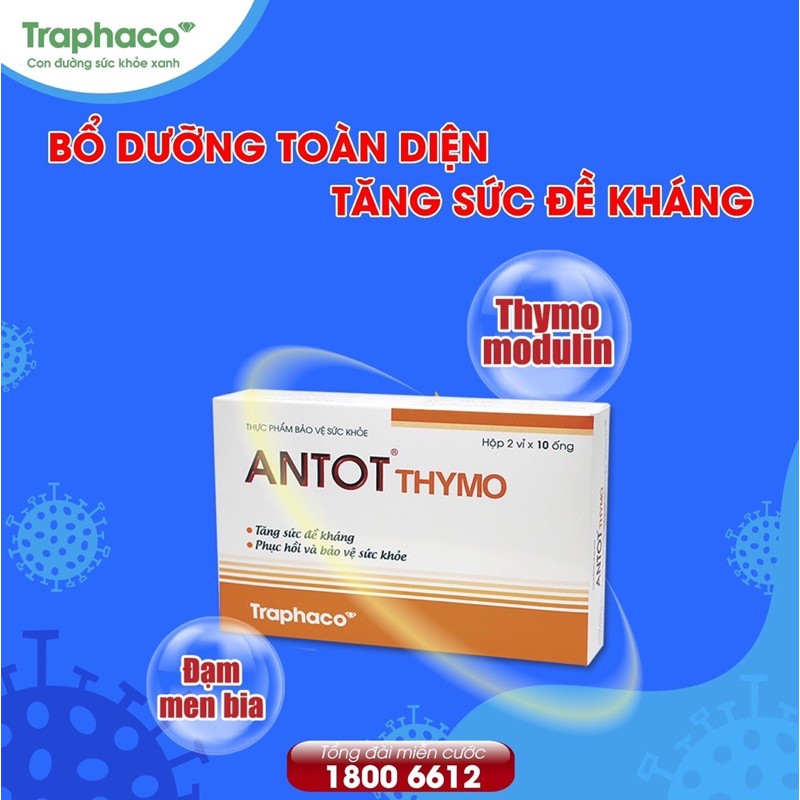 Antot Thymo - giúp ăn ngon và tăng đề kháng Hộp 20 ống