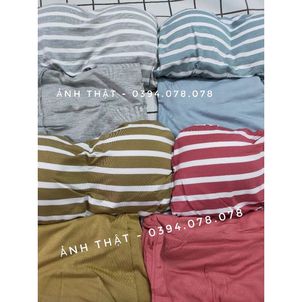 - Bộ ngủ cotton kẻ đùi có bra hàng cao cấp