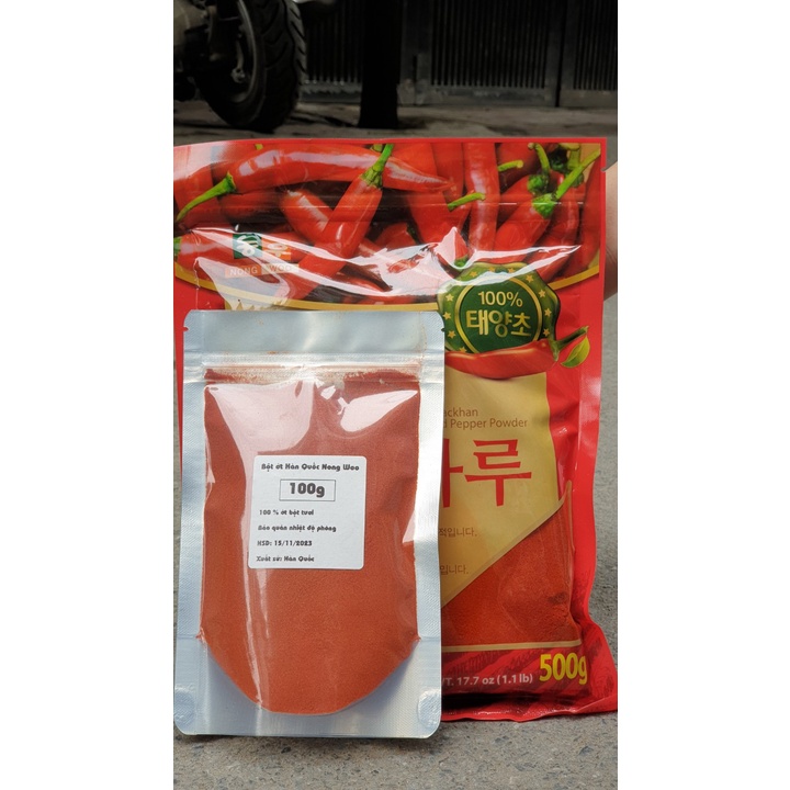 100g ỚT BỘT HÀN QUỐC LÀM KIM CHI - Thương Hiệu Nong Woo - Nhập Khẩu Trực Tiếp Hàn Quốc