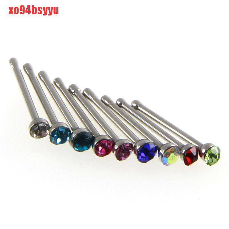 36 Khuyên Mũi Thép Không Gỉ Đính Đá Thời Trang