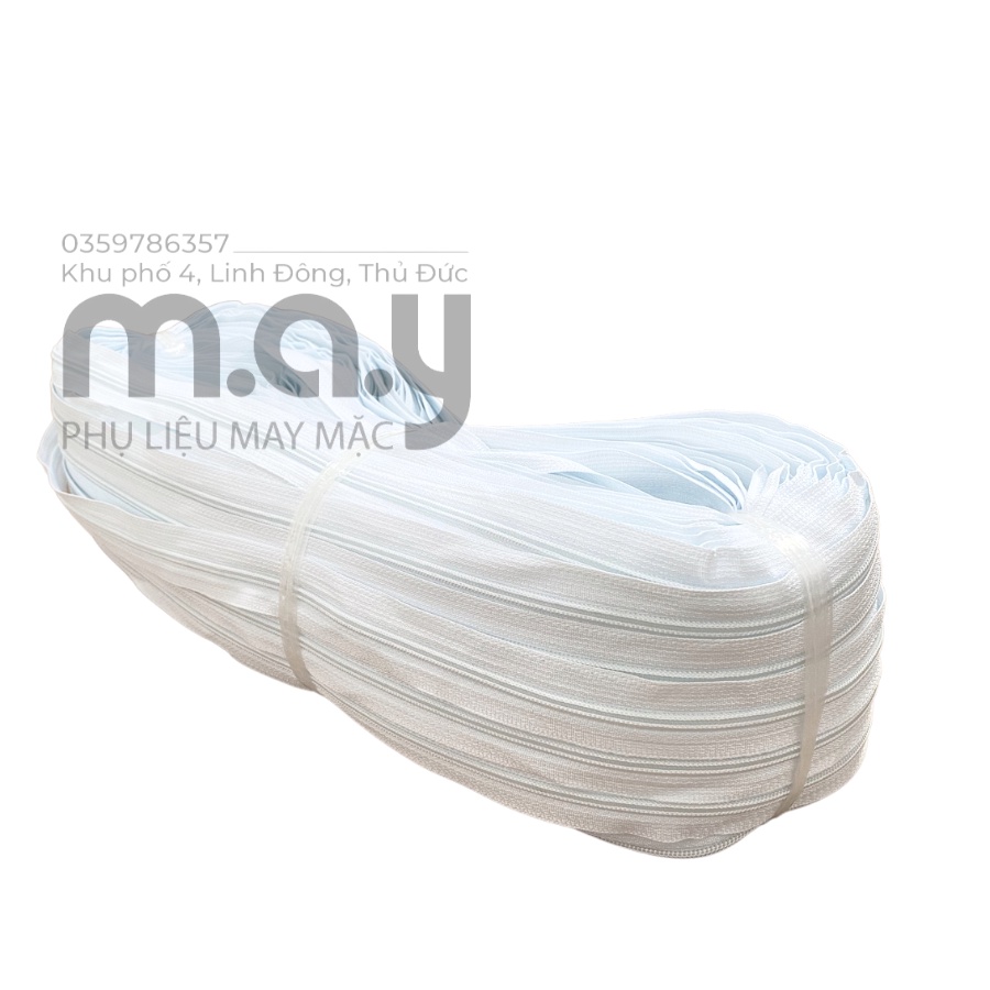 Cuộn dây khoá kéo số #5 BKK nhiều màu 180m tặng kèm 5 đầu kéo