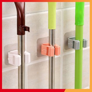 Móc dán tường kẹp giữ cây lau nhà, móc treo chổi chịu lực siêu dính ms02
