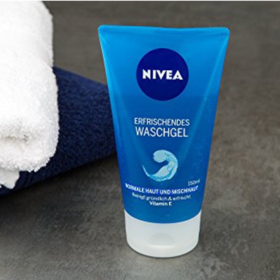 Sữa rửa mặt Nivea Waschgel cho da thường, hỗn hợp